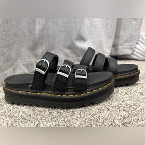 Dr. Martens Black Triple Strap Sandals
